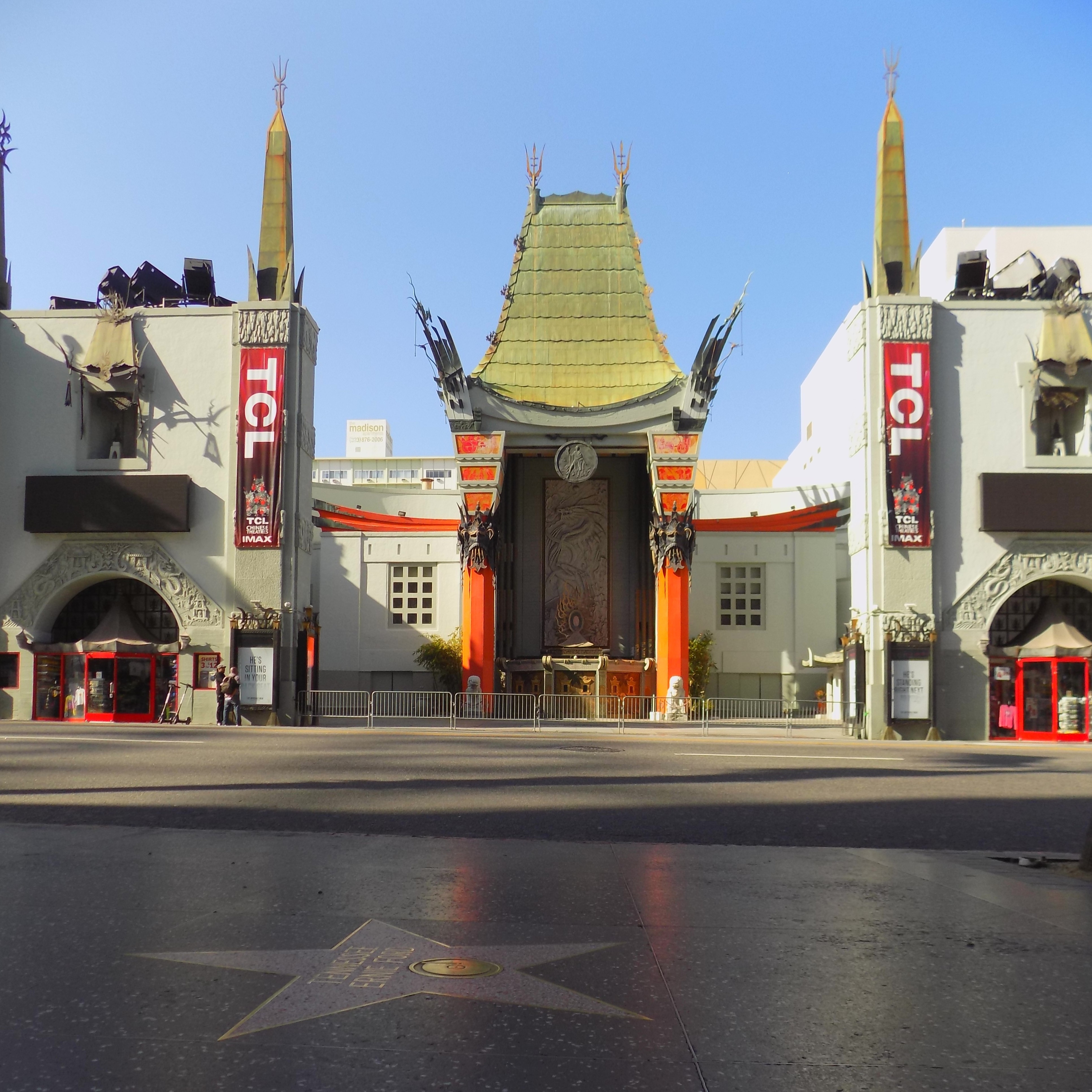 Outside view of the Chinese Theatre in Los Angeles, California.