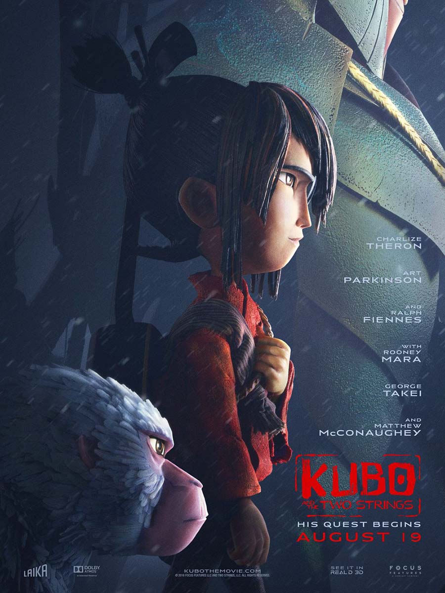 Poster for Kubo and the Two Strings by Laika Studios.